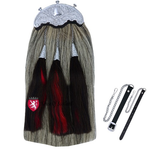 Grauer langer pferdehaar kilt - grauer,