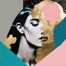 Gold Abstrakt Love Frau