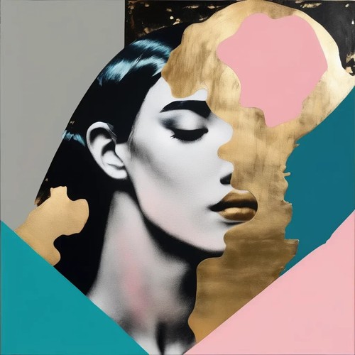 Gold abstrakt love frau - gold,
