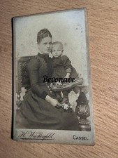 Foto CDV Frau mit Kind Atelier