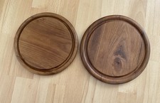 Teak Holz 2 runde Bretter