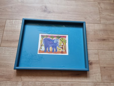 Bilderrahmen mit Motiv + Passepartout Petrol