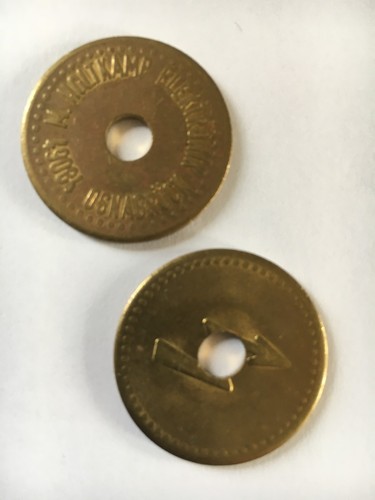 Stück wertmarken token m - 65,