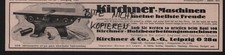 LEIPZIG, Werbung 1927, Kirchner & Co. AG Holzbearbeitungsmaschinen