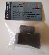 Monacor Mikrofon-Klemmhalter  MH-99/sw, Mikrofon-Halter für Mic bis 32mm,