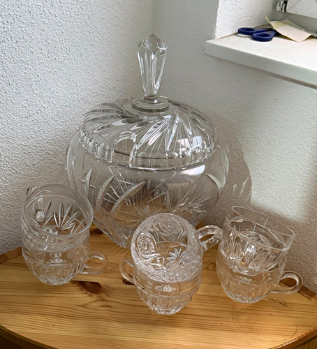 Bowleglas set mit deckel - ,