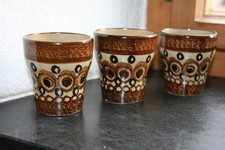 3 Keramik-Becher Pfauenauge