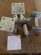 1 Pfostenträger Stützen Carport Höhenverstellbar Platte 80x80 verzinkt.   209