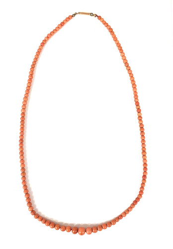 Vintage korallenkette rot echt - rot,