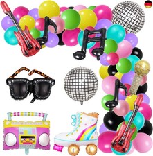 80er Jahre 90er Jahre Party Dekorationen Bundle Radio Boom Box, 139PCS Roller