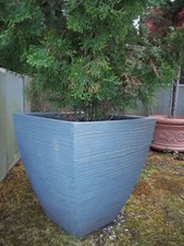 Blumentopf Pflanzkübel Blumenkübel VASE  MODERN Übertopf Blumen Pflanzen GRAU