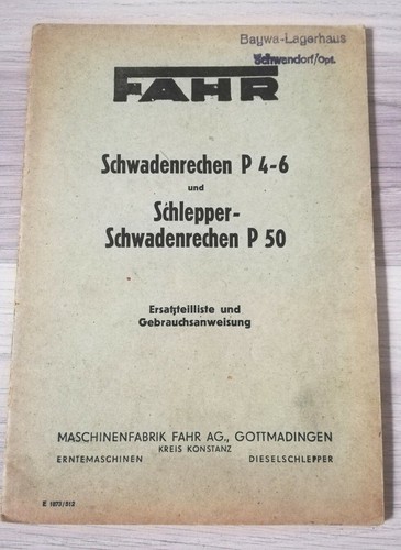 Fahr schwadenrechen p50 - fahr, /
