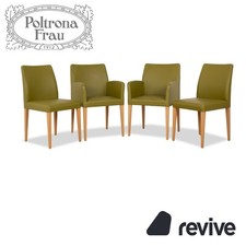 4er Garnitur Poltrona Frau Leder Stuhl Grün