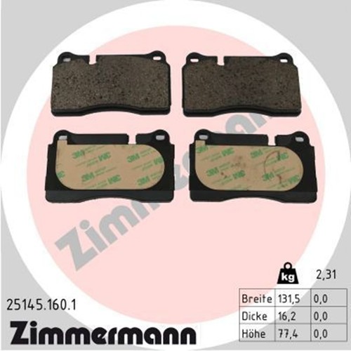 Zimmermann bremsbeläge satz - bremsbelÄge,