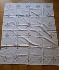 Tischdecke weiß handgestickt