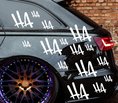 Aufkleber auto sticker haha - 24,