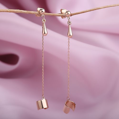 Gold cuff ohrringe - cuff, kette