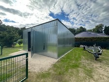 #Blechgarage 6x8x3m Stahlhalle