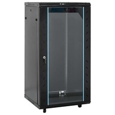 vidaXL 18U Netzwerkschrank mit Rollen 19" IP20 800x600x1000 mm