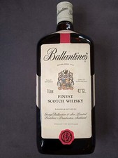 Ballantines Finest Scotch Whisky, 1 Liter / 43%, 80iger Jahre, OVP.