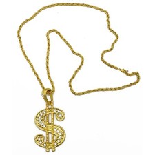 Goldene Dollar Kette mit