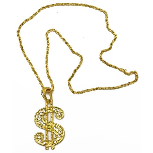 Goldene dollar kette mit - goldene,