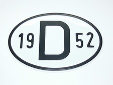 D-Schild 1952 Alu geprägt