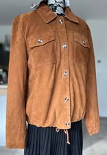 NEU! HEINE Lederjacke Reg.249,00€- Jacke Veloursleder Leder Tunnelzug XL 42 WITT