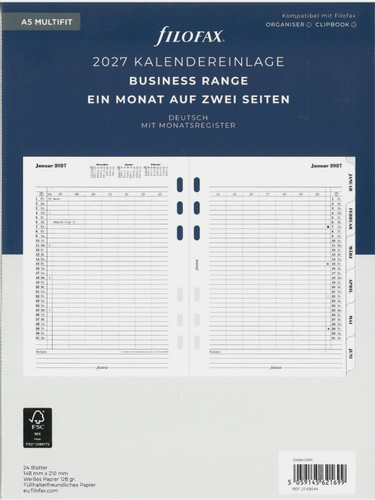 Filofax kalendereinlage din - din, a5