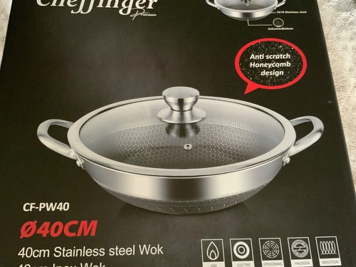 Wok bratpfanne edelstahl mit - bratpfanne,