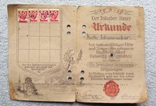 Seltene Urkunde Wiederaufbau Hamburg Sommer 1946