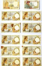 12 Banknoten Frankreich Banque