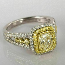 2,50 Karat Radiant Gelb Ring