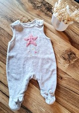 Baby Strampler Grau Seestern