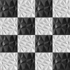 10-20X 3D Diamant Wellen Wandpaneele Hochsteifes PVC 30x30CM,Nicht Verformbar DE