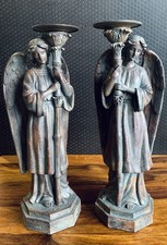 Kerzenleuchter Engel Set Barock Leuchter Kerzenständer Kerzenhalter  Antik Stil