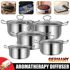 5tlg Kochtopfset Glasdeckel Topfset Topf Kochtopf Set Töpfe Edelstahl Induktion