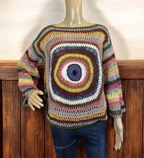 Gehäkelt Damen Strick Augen