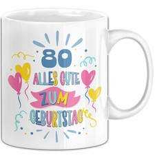 80. Geburtstag Tasse Geschenk