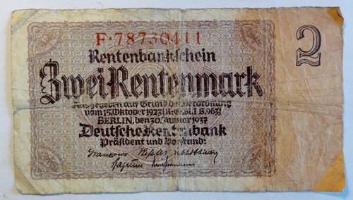 Rentenbankschein deutsches - -,