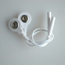 Reizstrom Kabel Adapter 2mm weiss PIN auf CLIP EMS/TENS/E-ESTIM Verlängerung