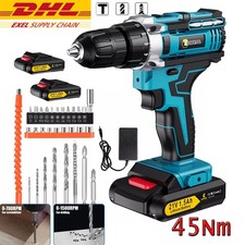 3 in1 Akku-Schlagbohrschrauber 18V Akkuschrauber Set Mit 2x1,2Ah Akku Für Makita