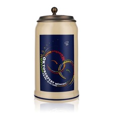 Steingut Bierseidel Glas 1,0l