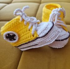 Babyschuhe Socken Chucks 10-15cm Stern gestrickt gehäkelt Handarbeit Neu