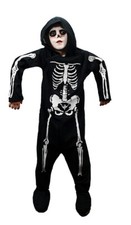 Skelett Kinder Kostüm/Overall
