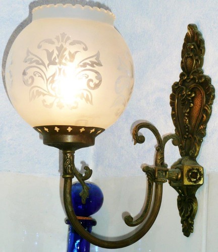 Gold messing glas wand - gold,
