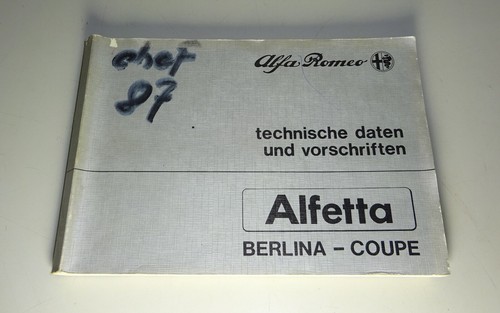 Werkstatthandbuch daten alfa - daten,