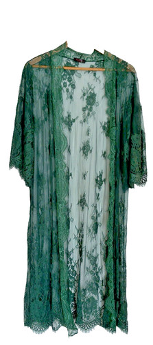 Womens sheer lace - duster, m