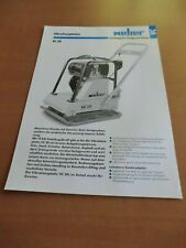 Prospekt Weber VC 20 Vibrationsplatten Verdichter Rüttelplatte Ausgabe 1999