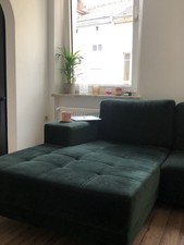 Grüne Samt Couch Sofa Ecksofa